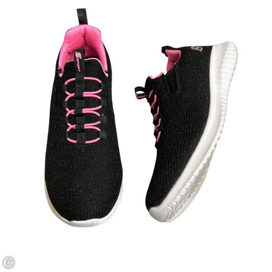 Shoes Athletic By Skechers In Black & Pink, Size: 5