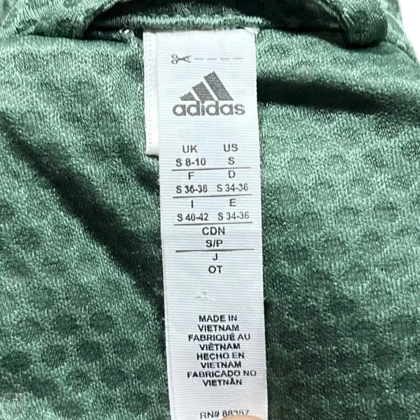 Athletic Jacket By Adidas In Green, Size: S
