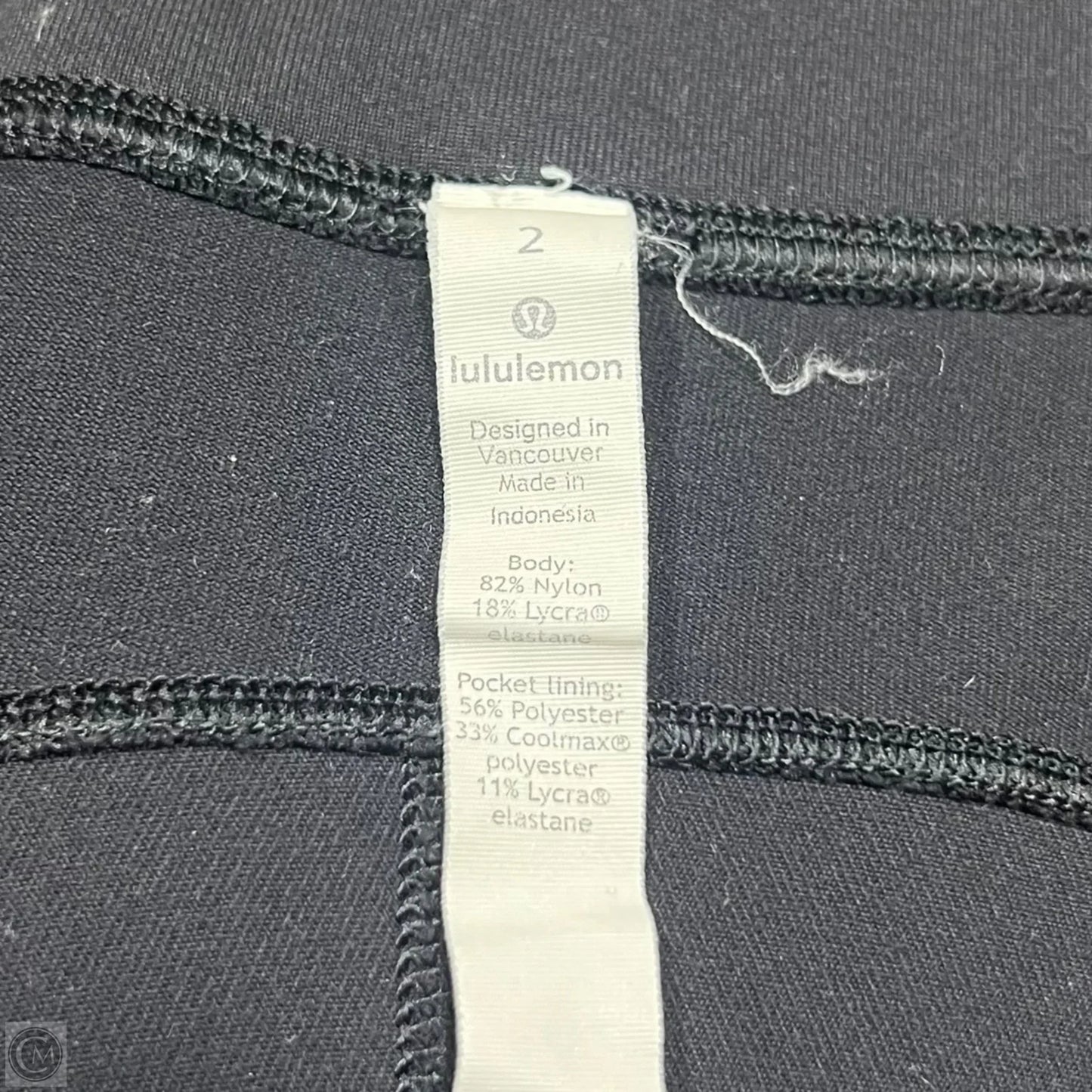 Athletic Leggings By Lululemon In Black, Size: 2