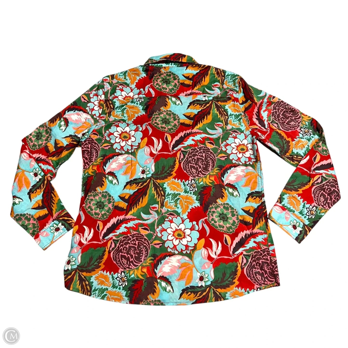 Top Long Sleeve By J Mclaughlin In Tropical Print, Size: L