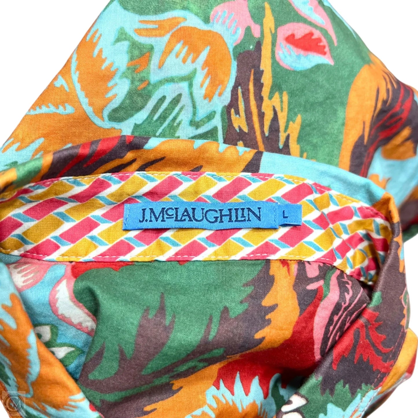 Top Long Sleeve By J Mclaughlin In Tropical Print, Size: L
