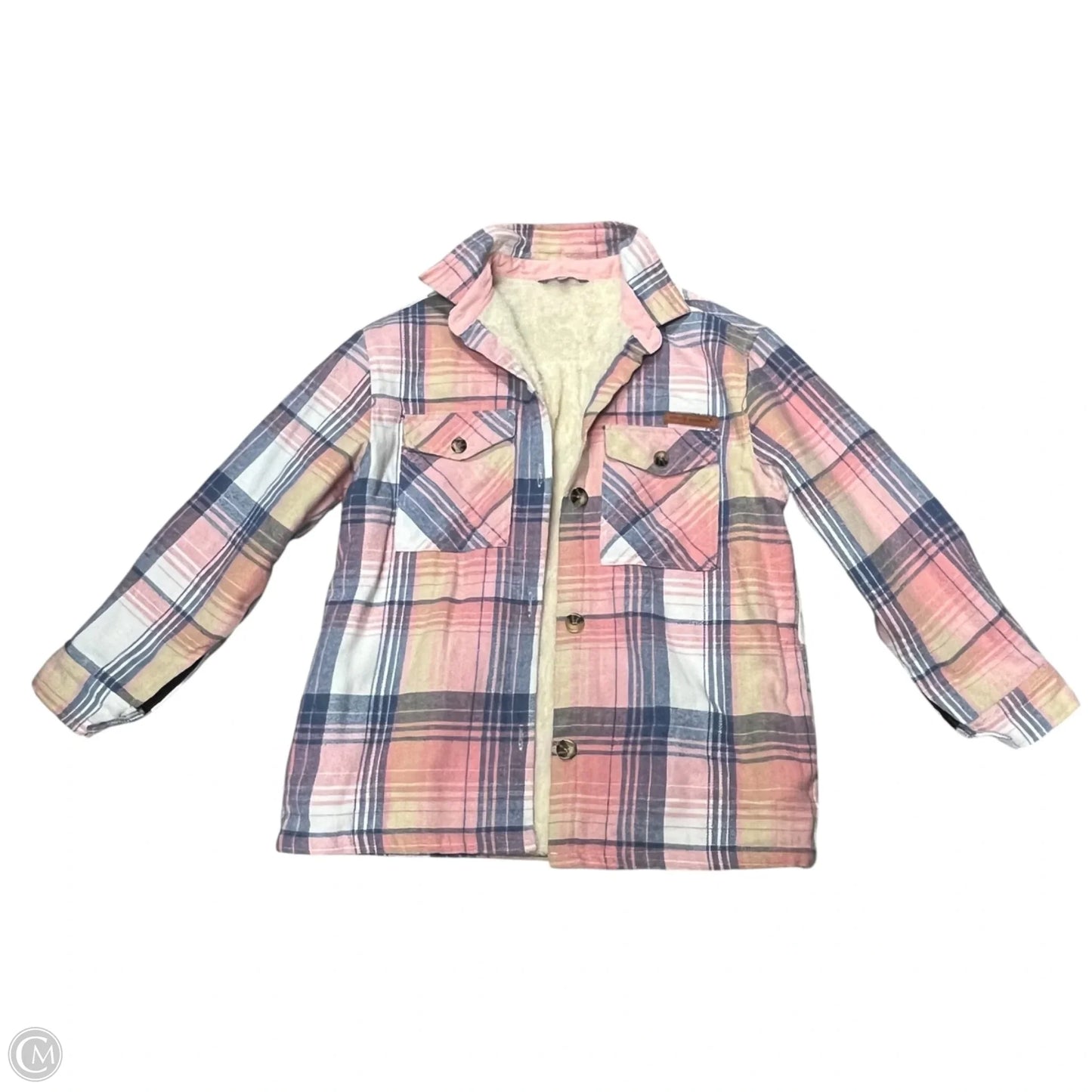 Jacket Puffer & Quilted By Simply Southern In Plaid Pattern, Size: S