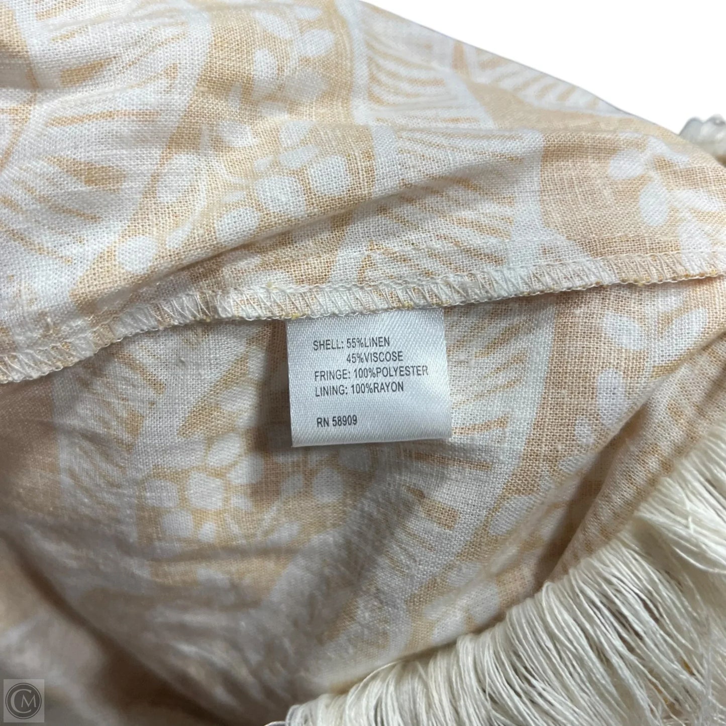 Dress Casual Maxi By Antonio Melani In White & Yellow, Size: S