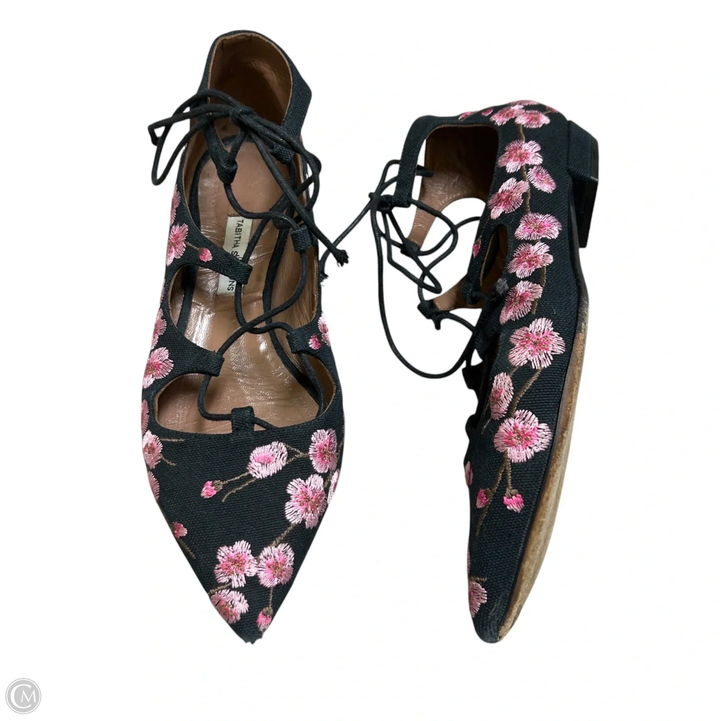 Shoes Flats By Tabitha Simmons In Black & Pink, Size: 5.5