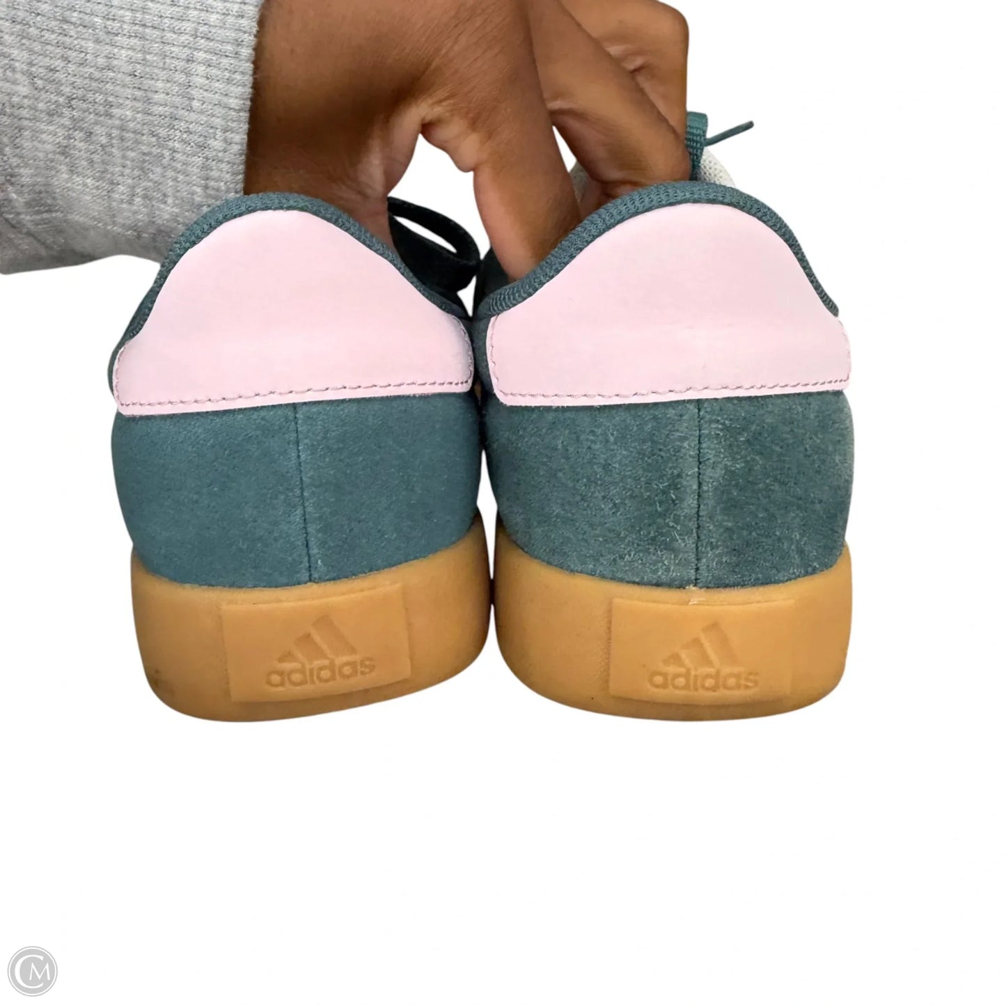 Shoes Sneakers By Adidas In Green & Pink, Size: 7
