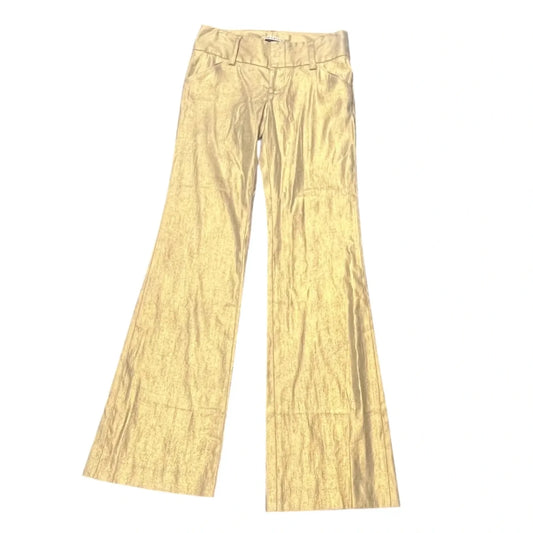 Pants Designer By Alice + Olivia In Gold, Size: 4