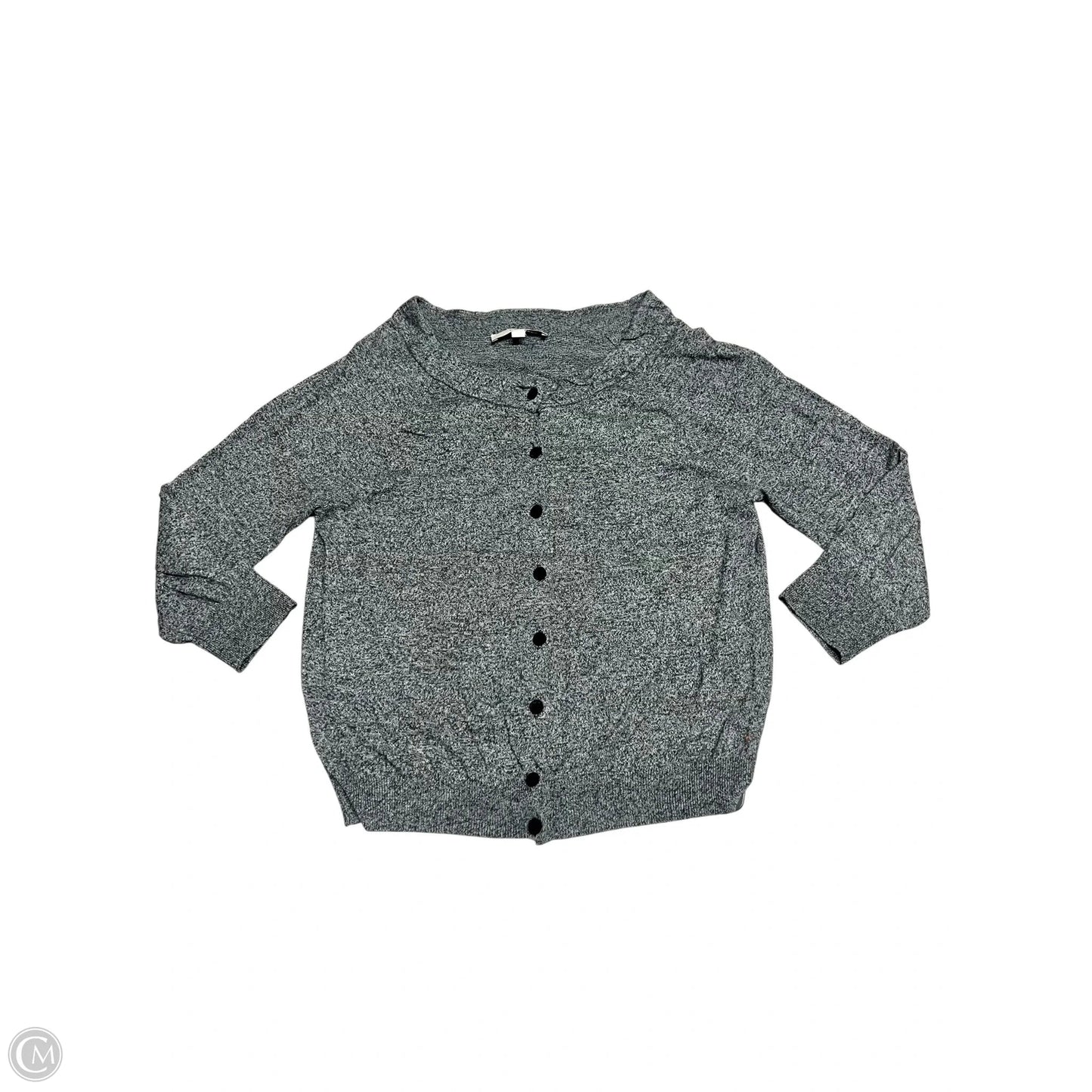 Sweater Cardigan By Loft In Grey, Size: L
