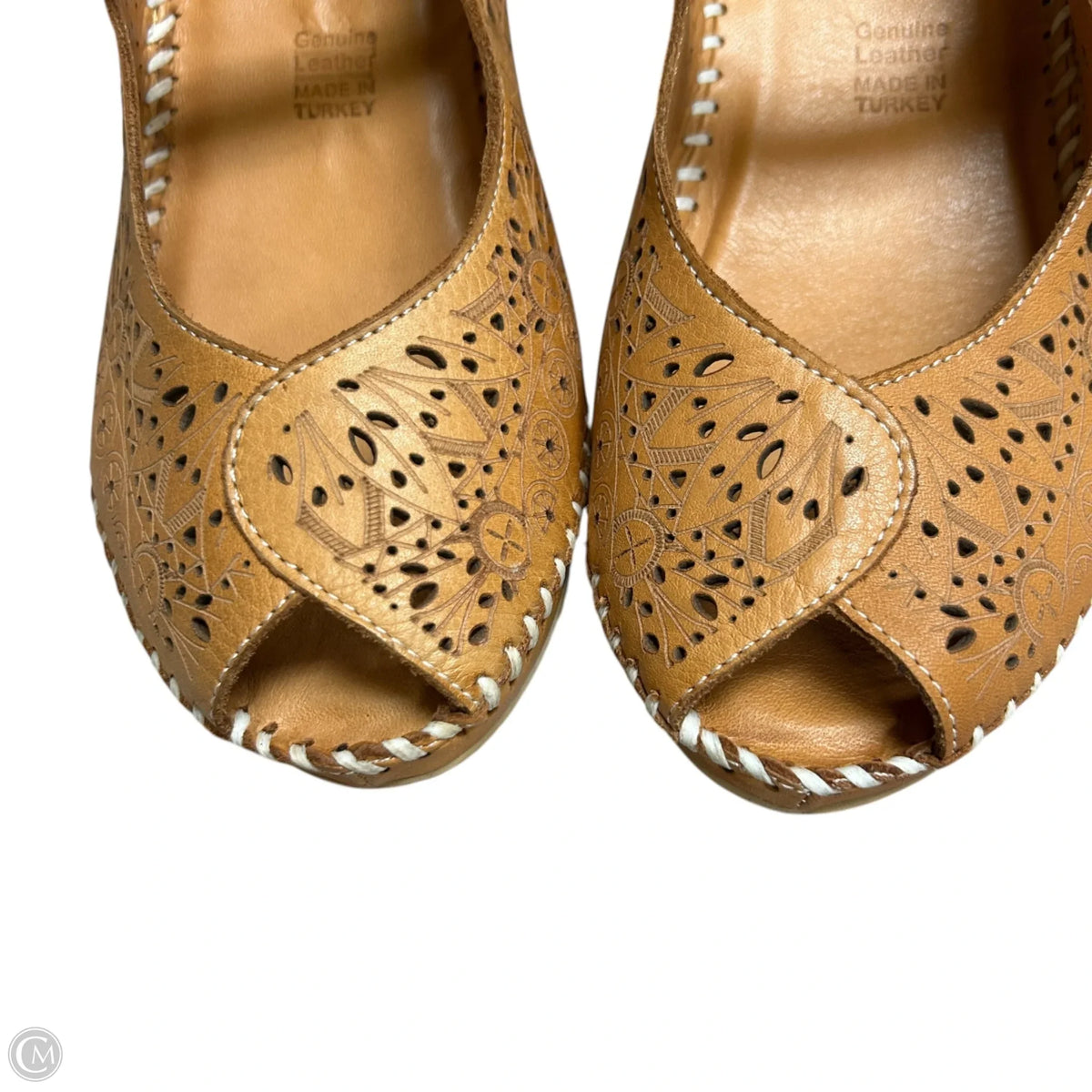Sandals Flats By Spring Step In Brown, Size: 9.5