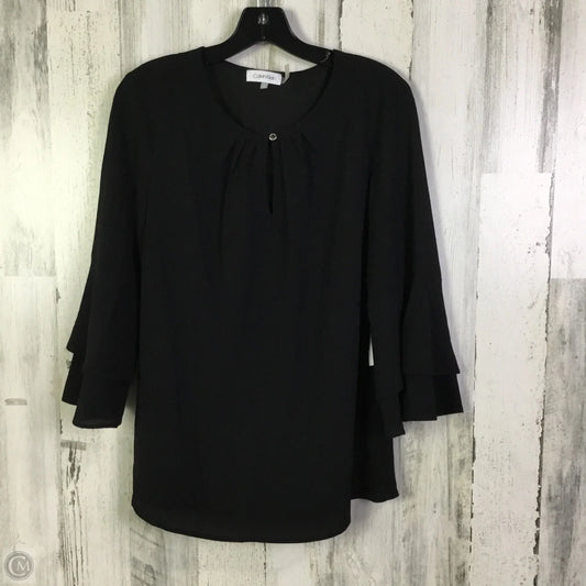 Blouse 3/4 Sleeve By Anne Klein In Black, Size: S