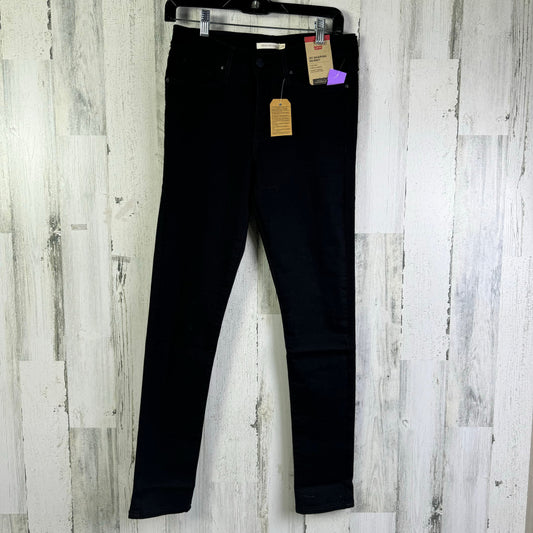 Jeans Skinny By Levis In Black Denim, Size: 8