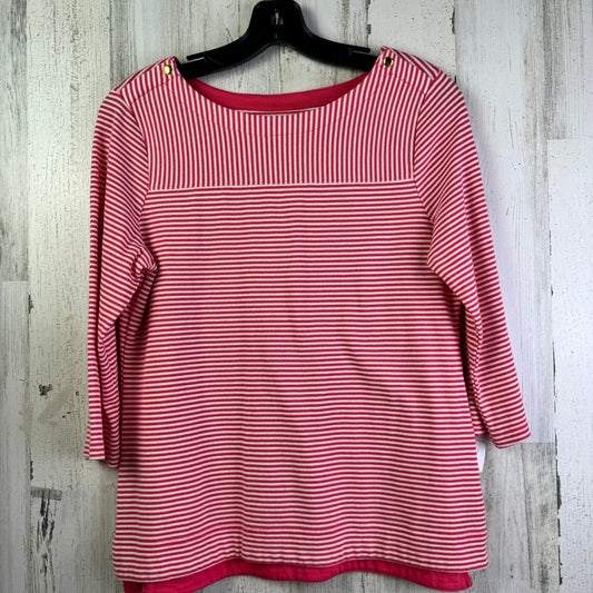 Pink & White Top 3/4 Sleeve Chicos, Size S