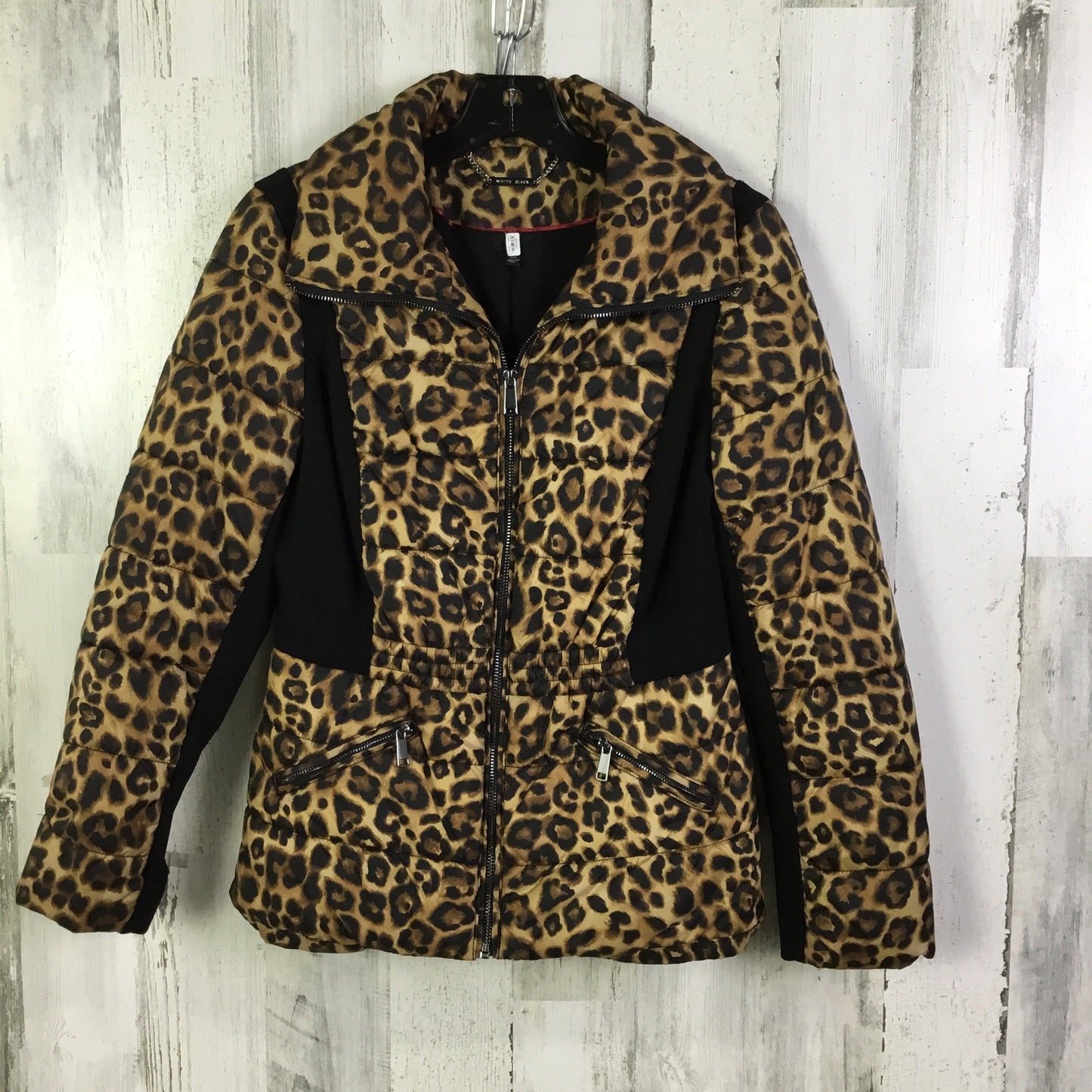 Jacket Puffer & Quilted By White House Black Market In Animal Print, Size: S