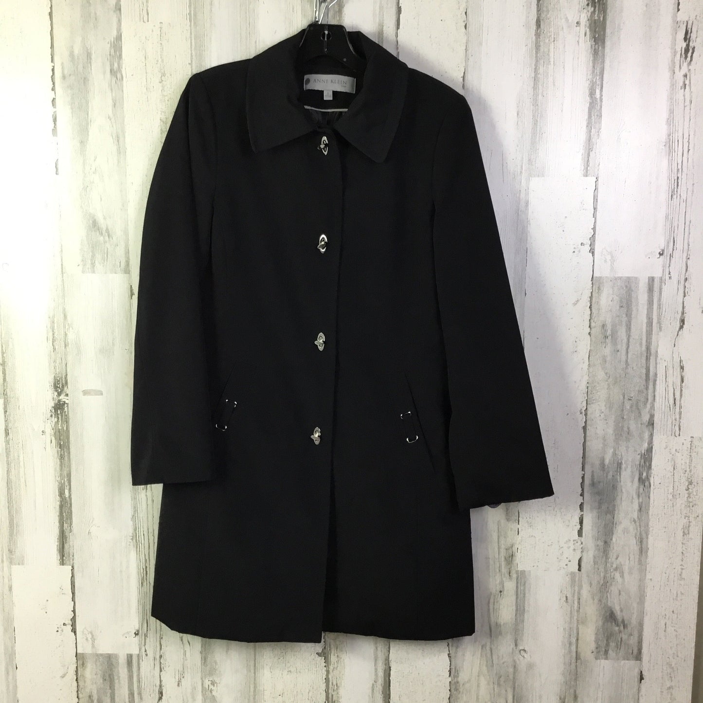 Coat Peacoat By Anne Klein In Black, Size: S