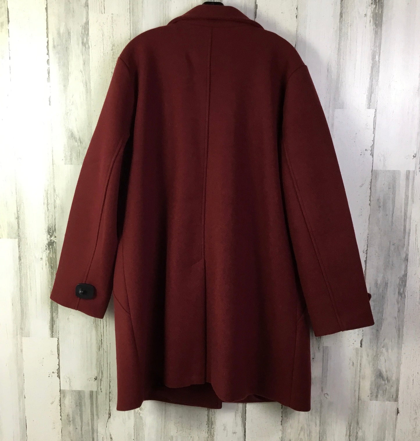 Coat Peacoat By Time And Tru In Red, Size: 1x