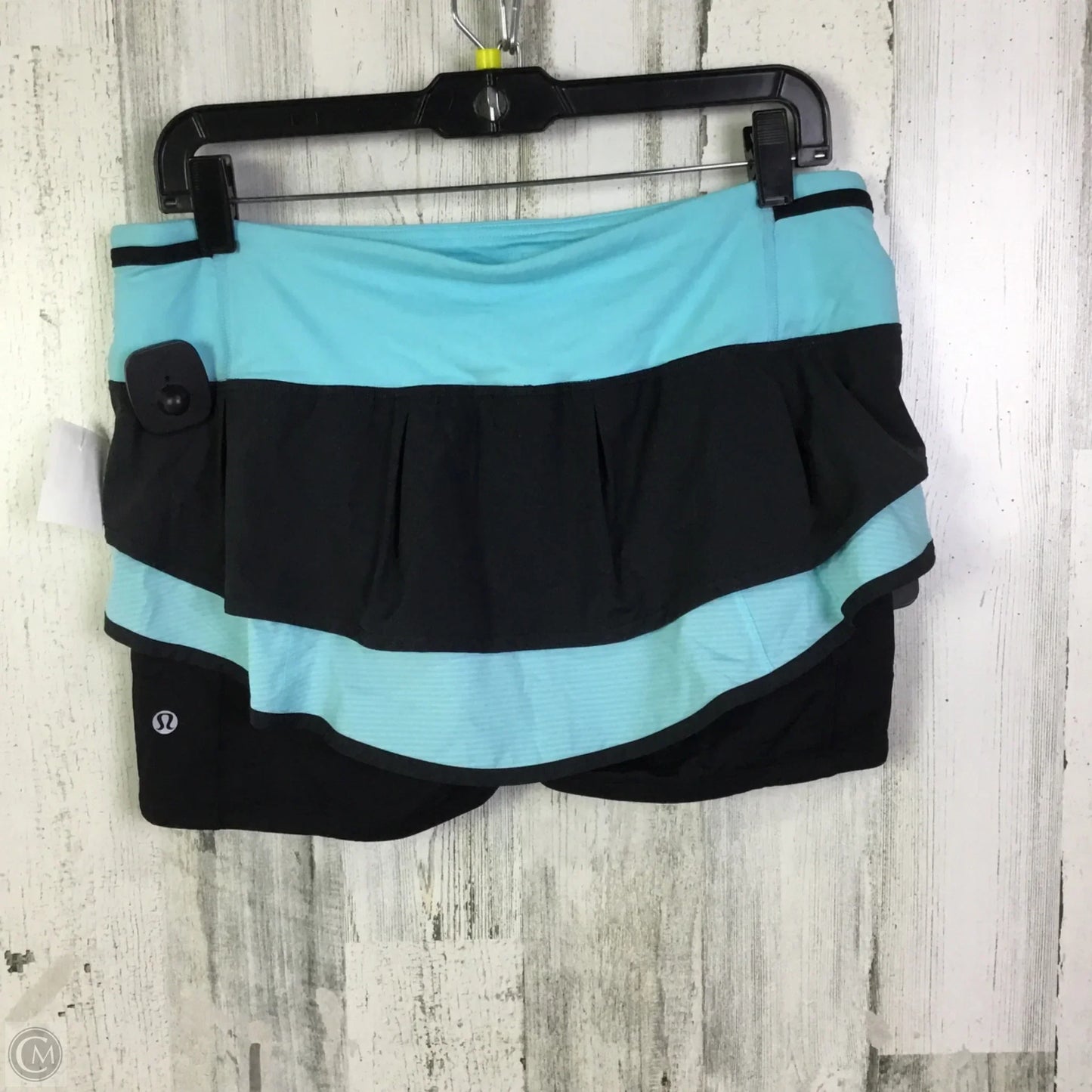 Athletic Shorts By Lululemon In Black & Blue, Size: 10