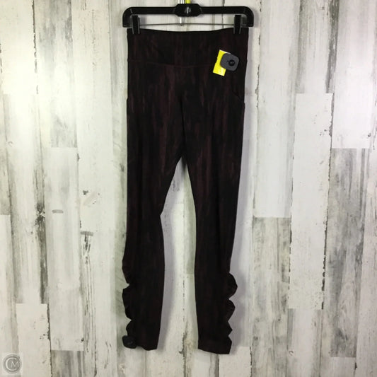 Athletic Leggings By Lululemon In Black & Red, Size: 4