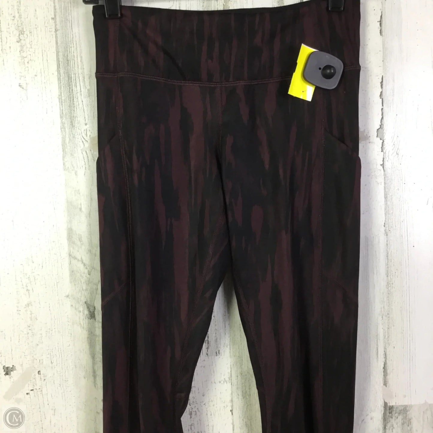 Athletic Leggings By Lululemon In Black & Red, Size: 4