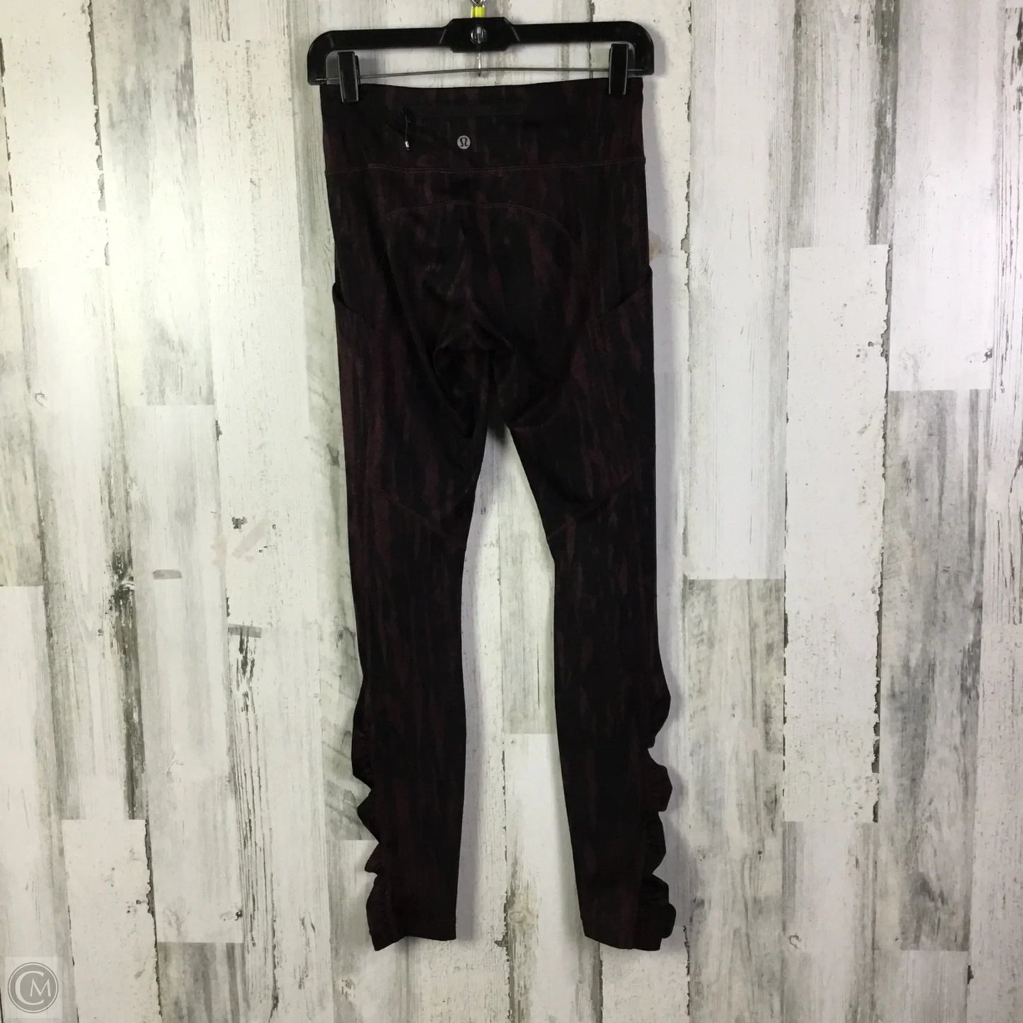 Athletic Leggings By Lululemon In Black & Red, Size: 4