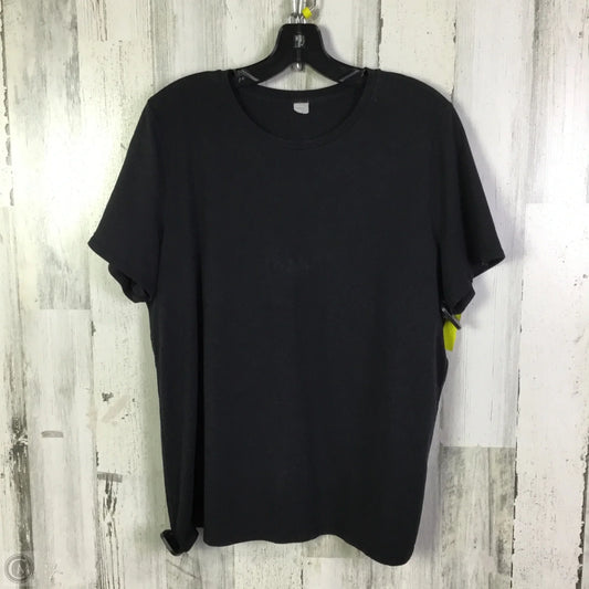 Athletic Top Short Sleeve By Lululemon In Black, Size: 16