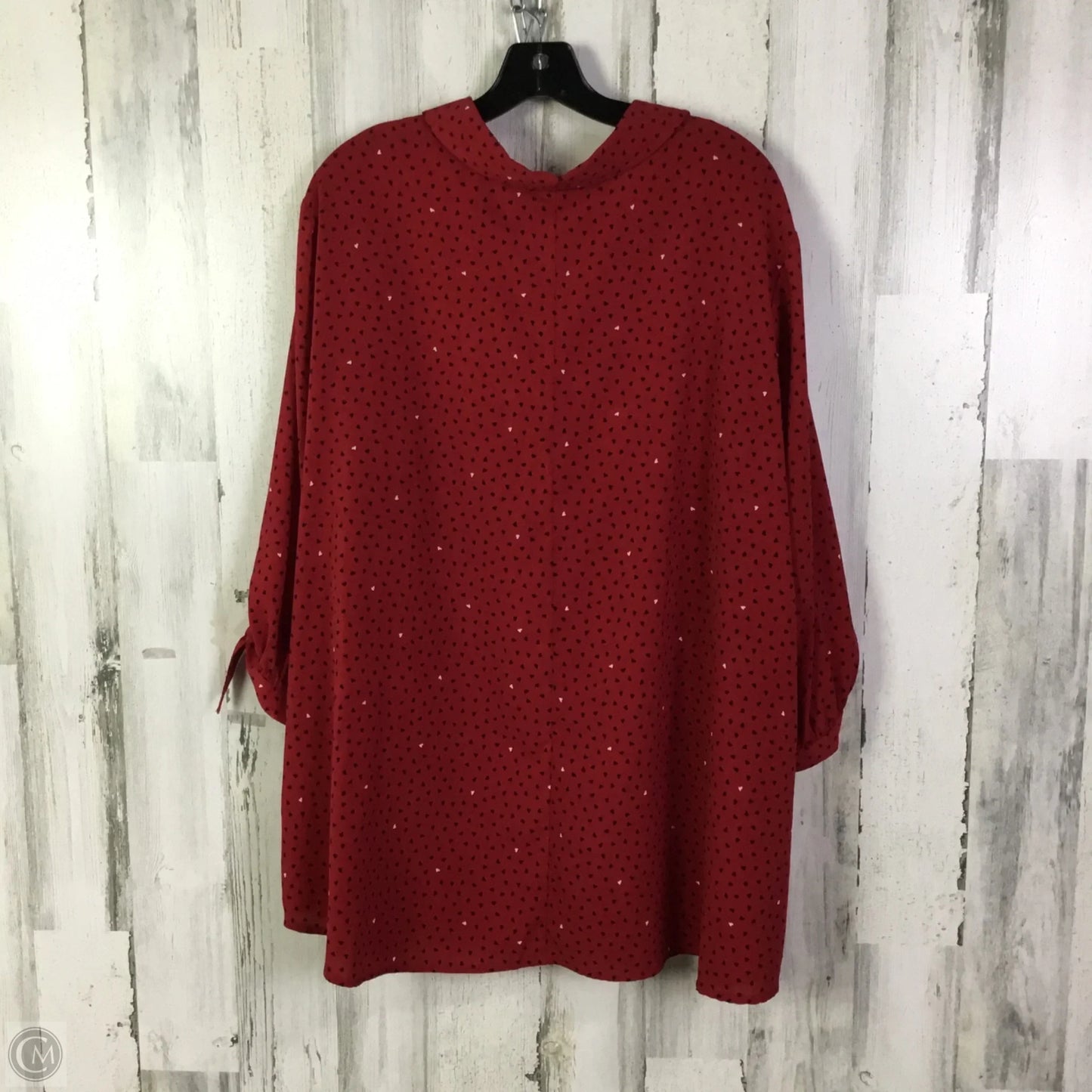 Blouse Long Sleeve By Catherines In Red, Size: 2x