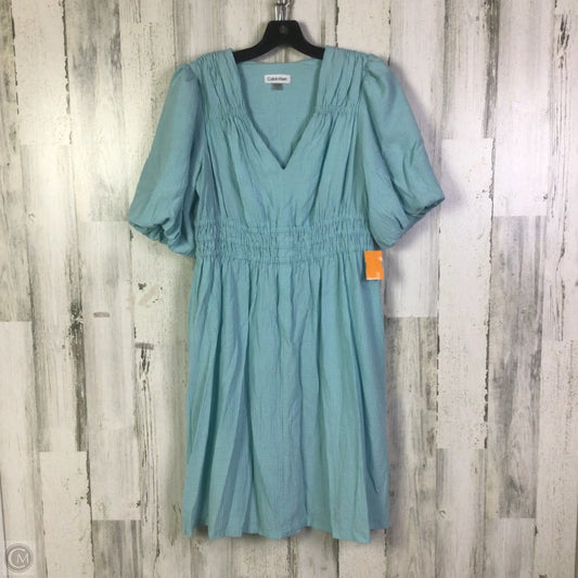 Dress Casual Short By Calvin Klein In Blue, Size: S