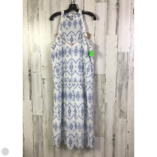 Dress Party Long By Betsey Johnson In Blue & White, Size: L