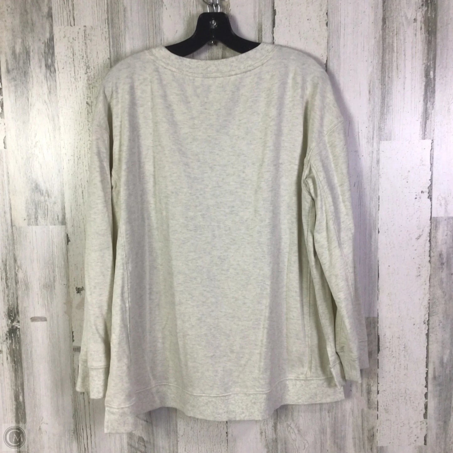 Top Long Sleeve Basic By Soma In Cream, Size: L