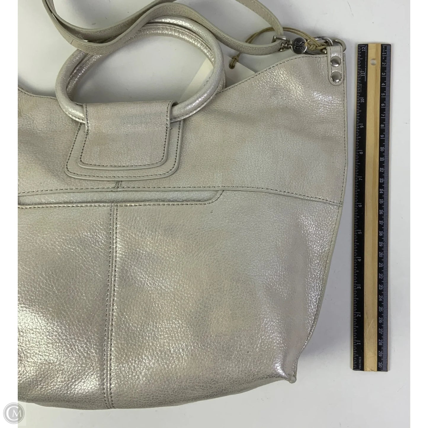 Handbag Leather By Hobo Intl, Size: Medium