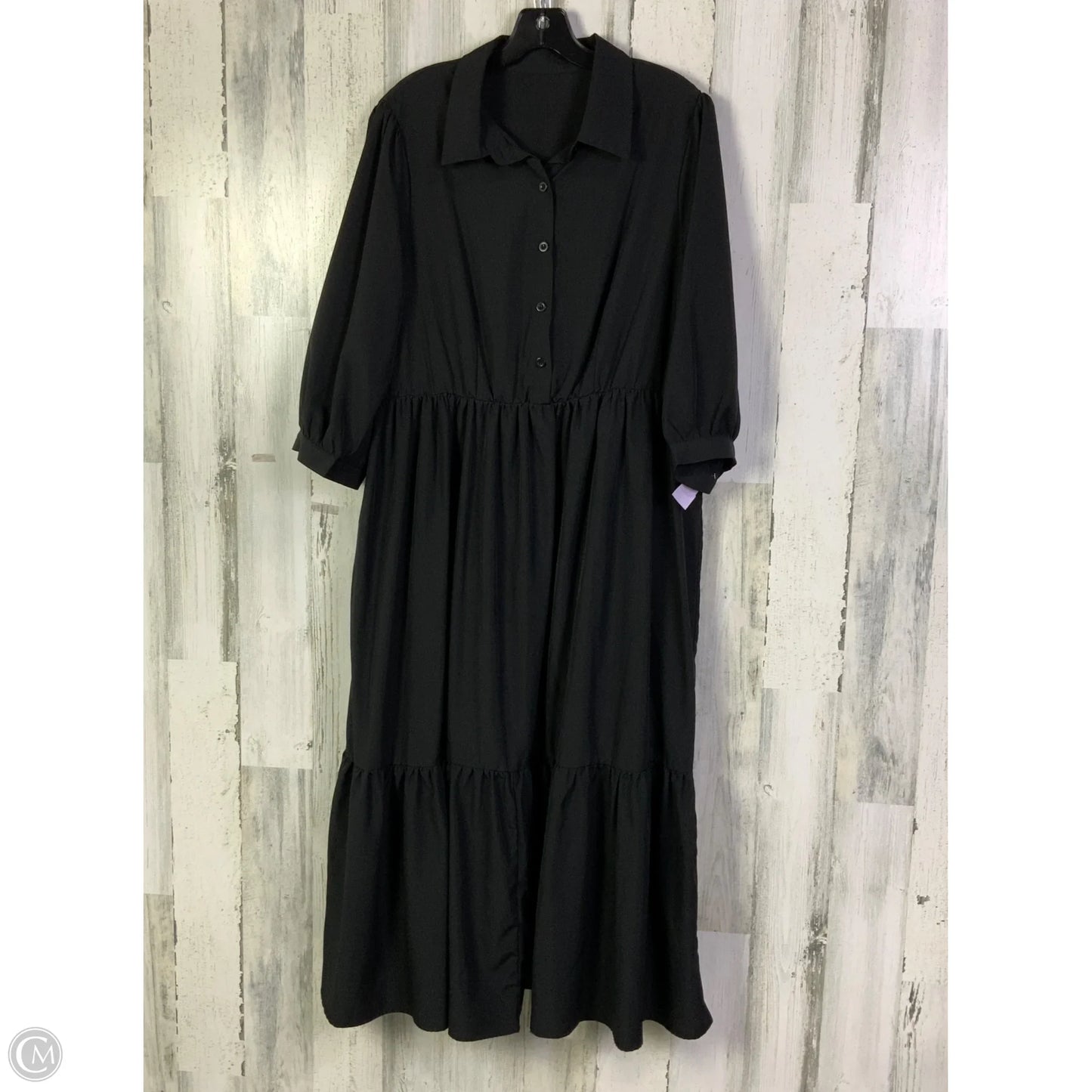 Dress Casual Midi By Shein In Black, Size: 1x