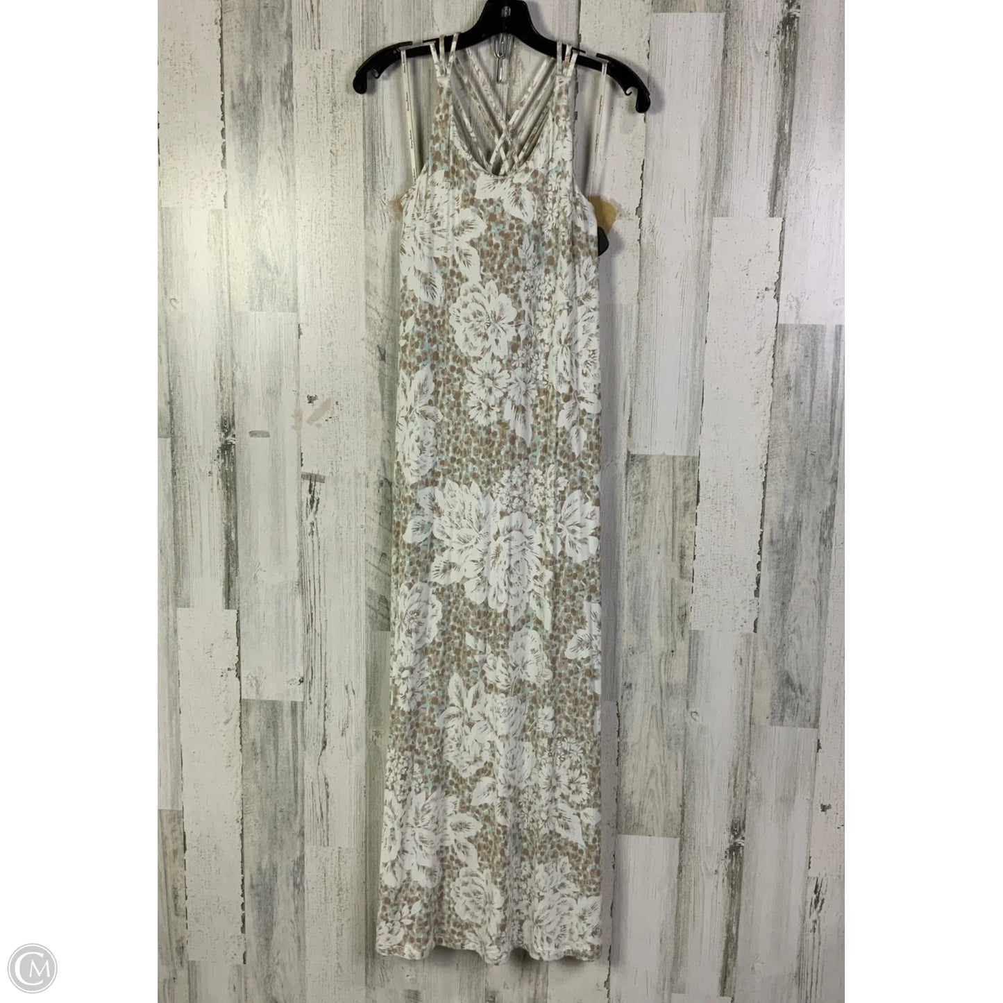 Dress Casual Maxi By Tommy Bahama In Tan & White, Size: S