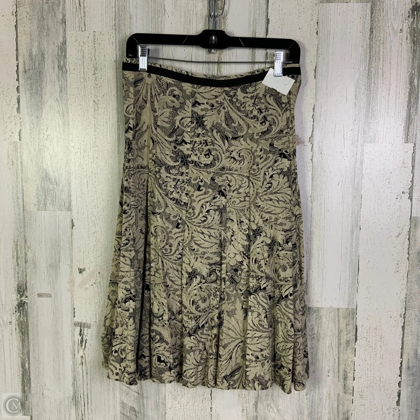 Skirt Midi By Christopher And Banks In Black & Cream, Size: 4p