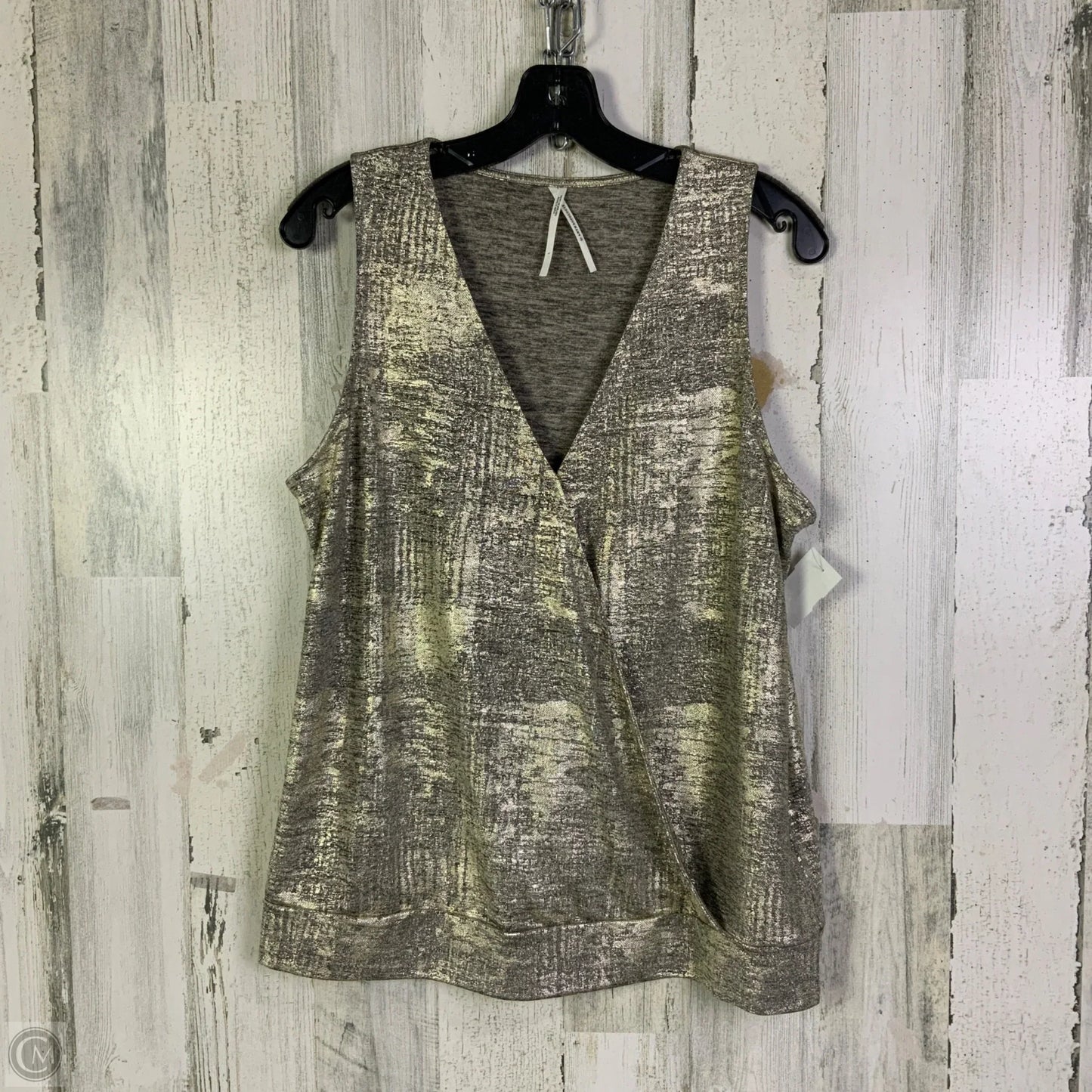 Top Sleeveless By Anthropologie In Gold, Size: L