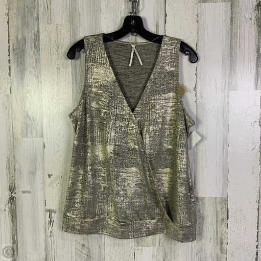 Top Sleeveless By Anthropologie In Gold, Size: L