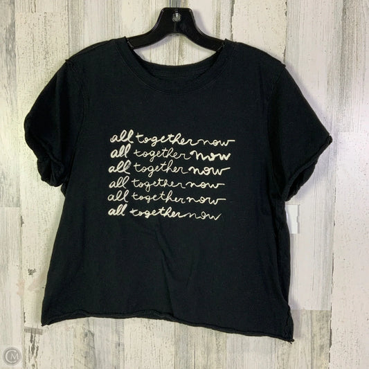 Top Short Sleeve Basic By Maeve In Black, Size: M