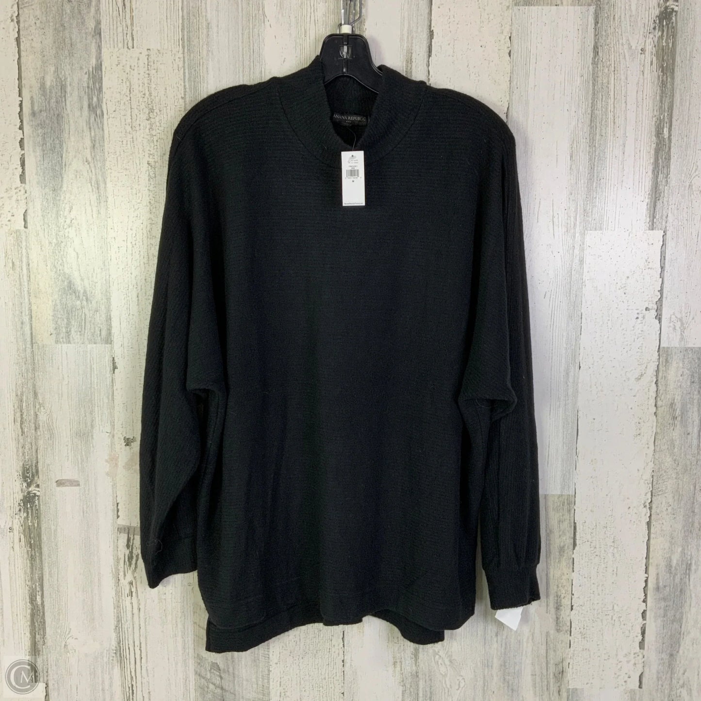 Top Long Sleeve By Banana Republic In Black, Size: M
