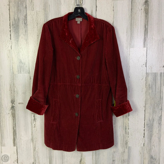 Jacket Shirt By J. Jill In Red, Size: S