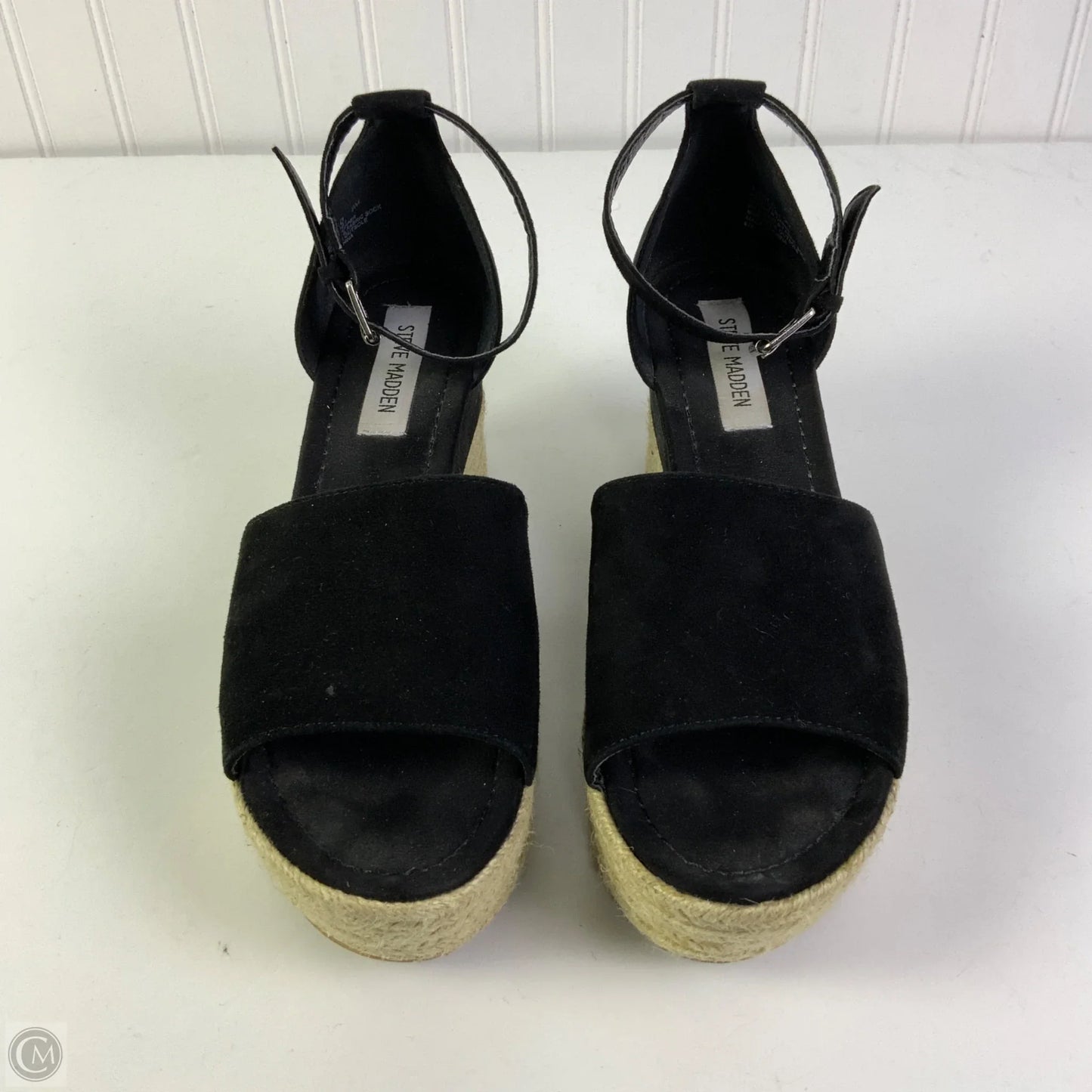 Sandals Heels Platform By Steve Madden In Black, Size: 9