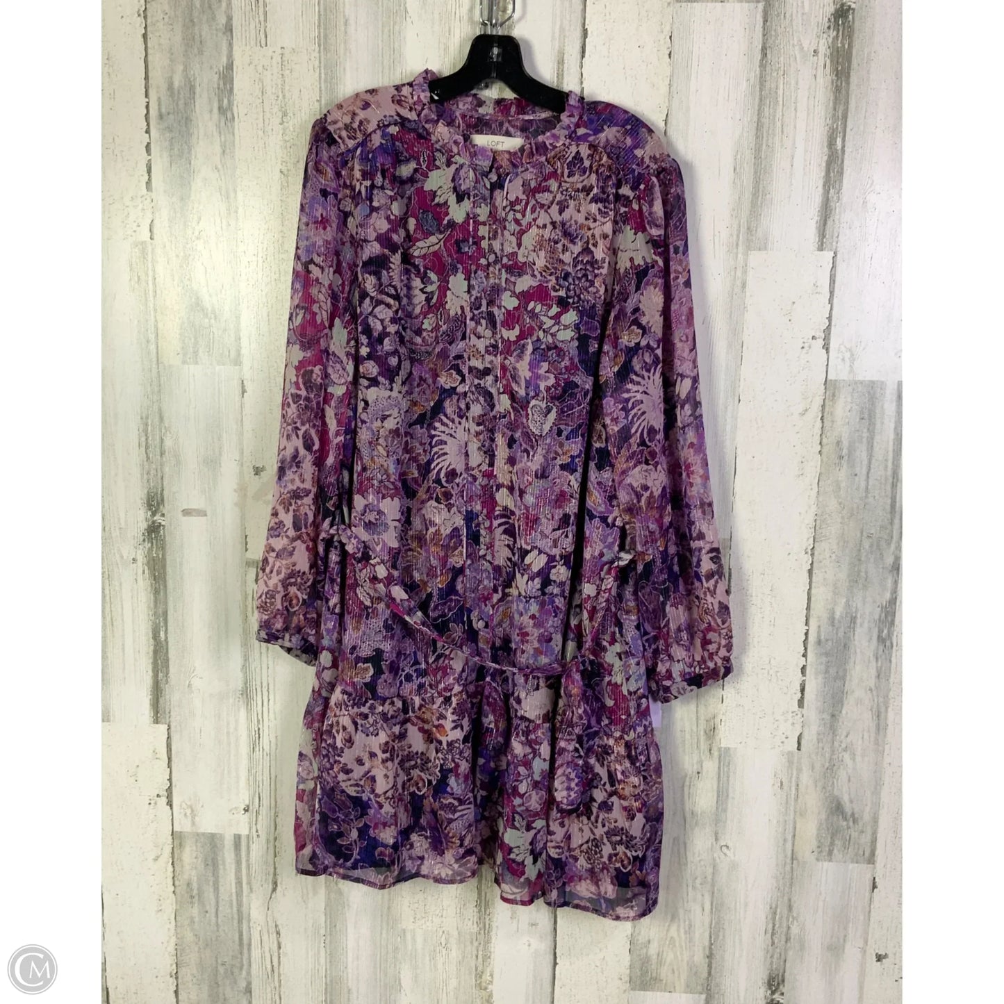 Dress Party Short By Loft In Purple, Size: Xxl