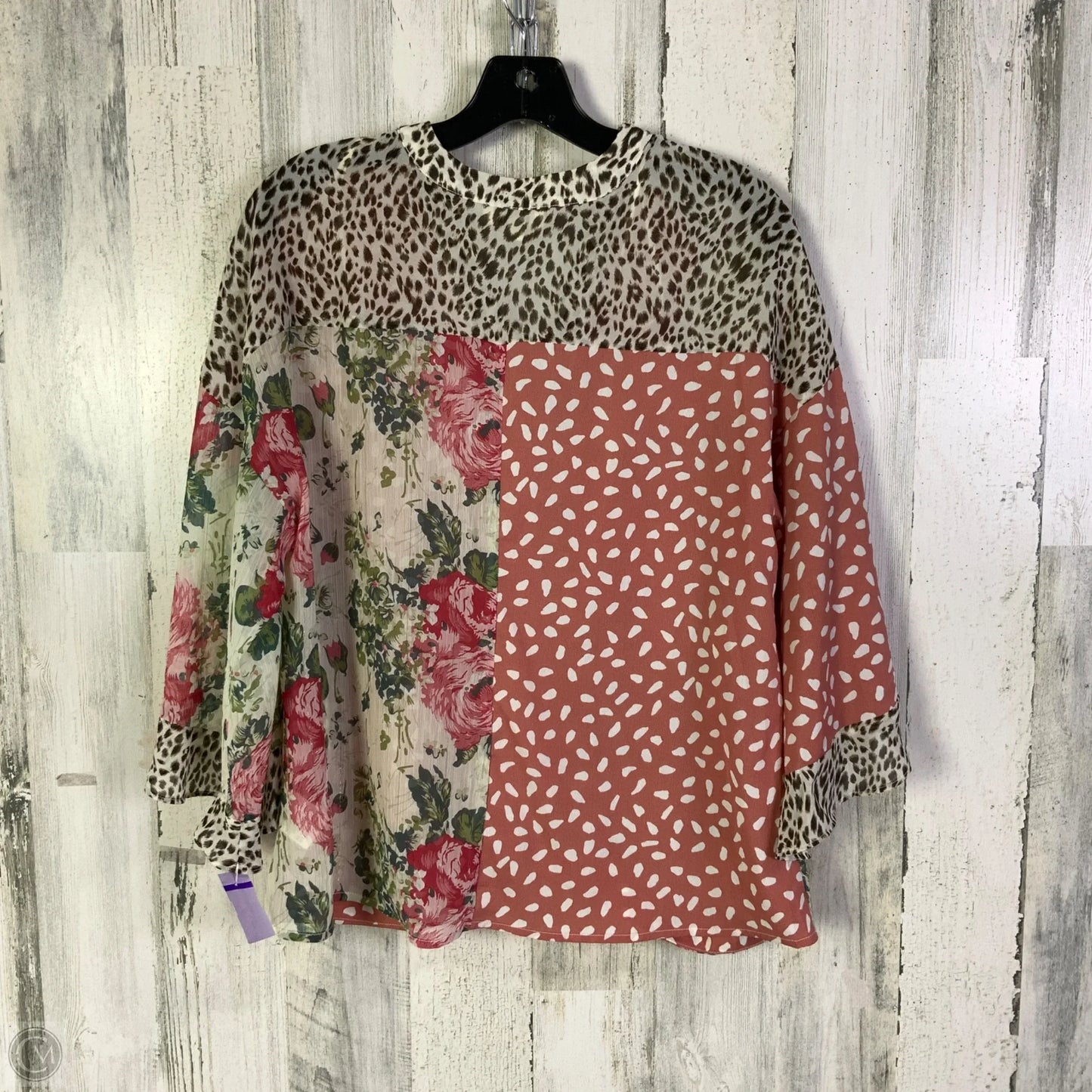 Blouse 3/4 Sleeve By Umgee In Animal Print, Size: S