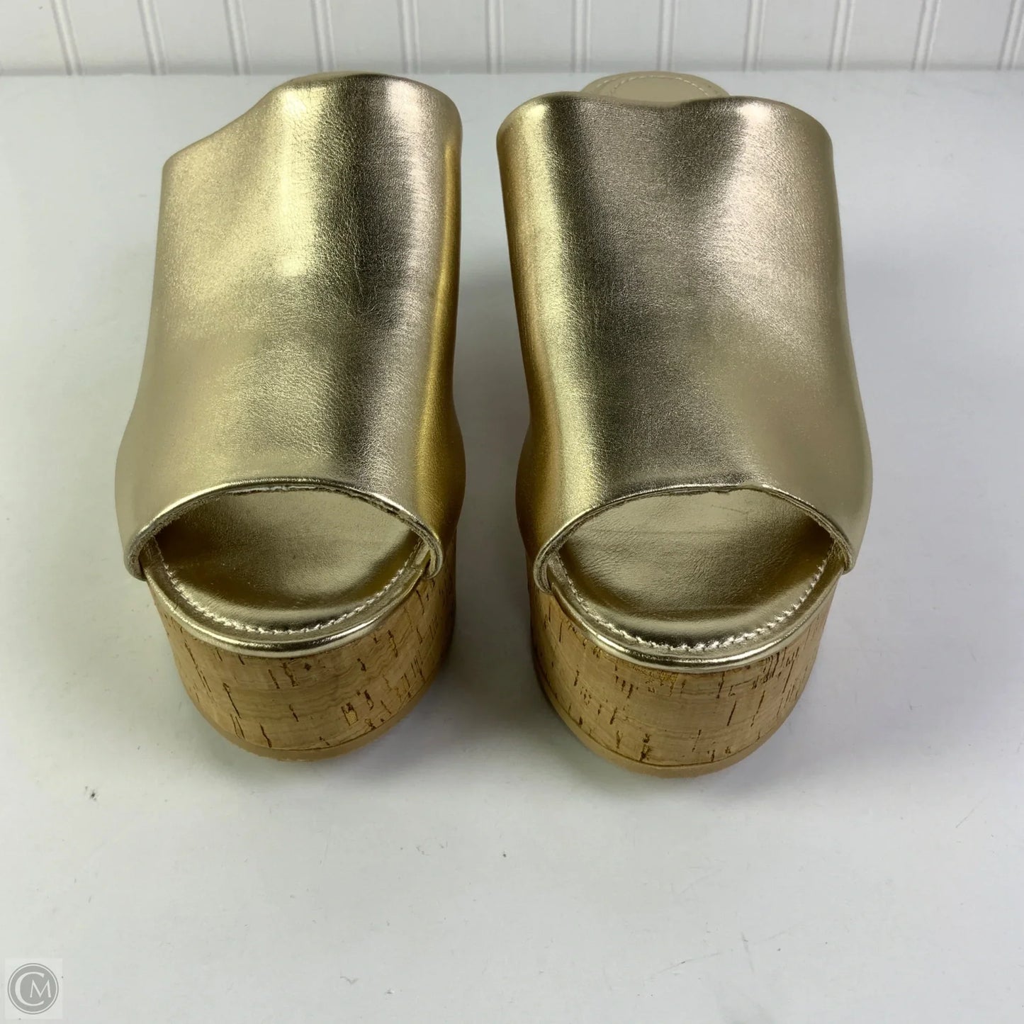 Sandals Heels Wedge By H&m In Gold, Size: 7