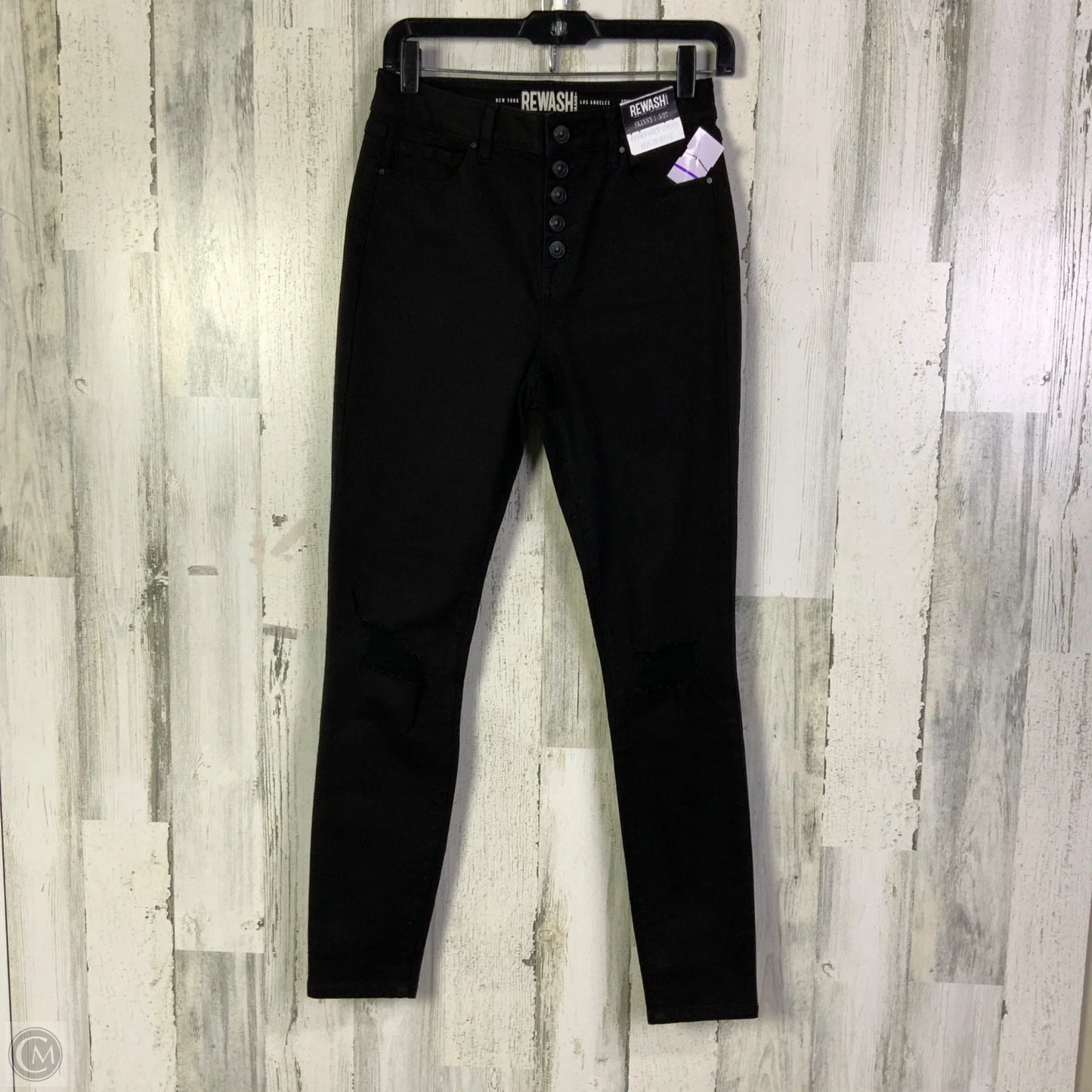 Jeans Skinny By Rewash In Black, Size: 4
