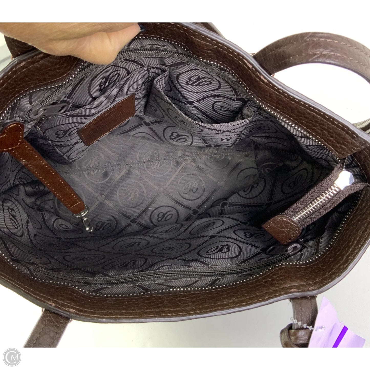 Handbag Leather By Brighton, Size: Large