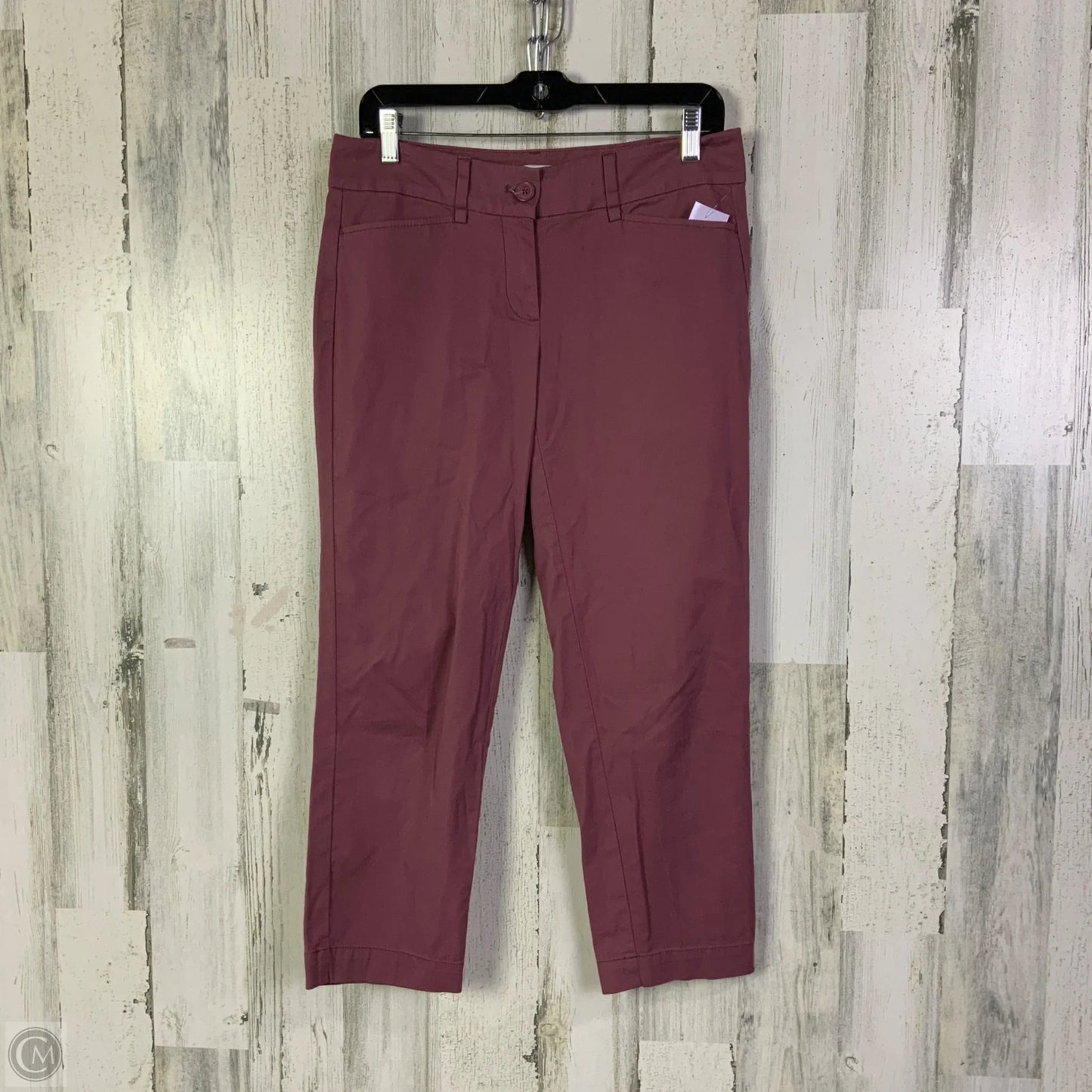 Pants Cropped By Loft In Purple, Size: 2