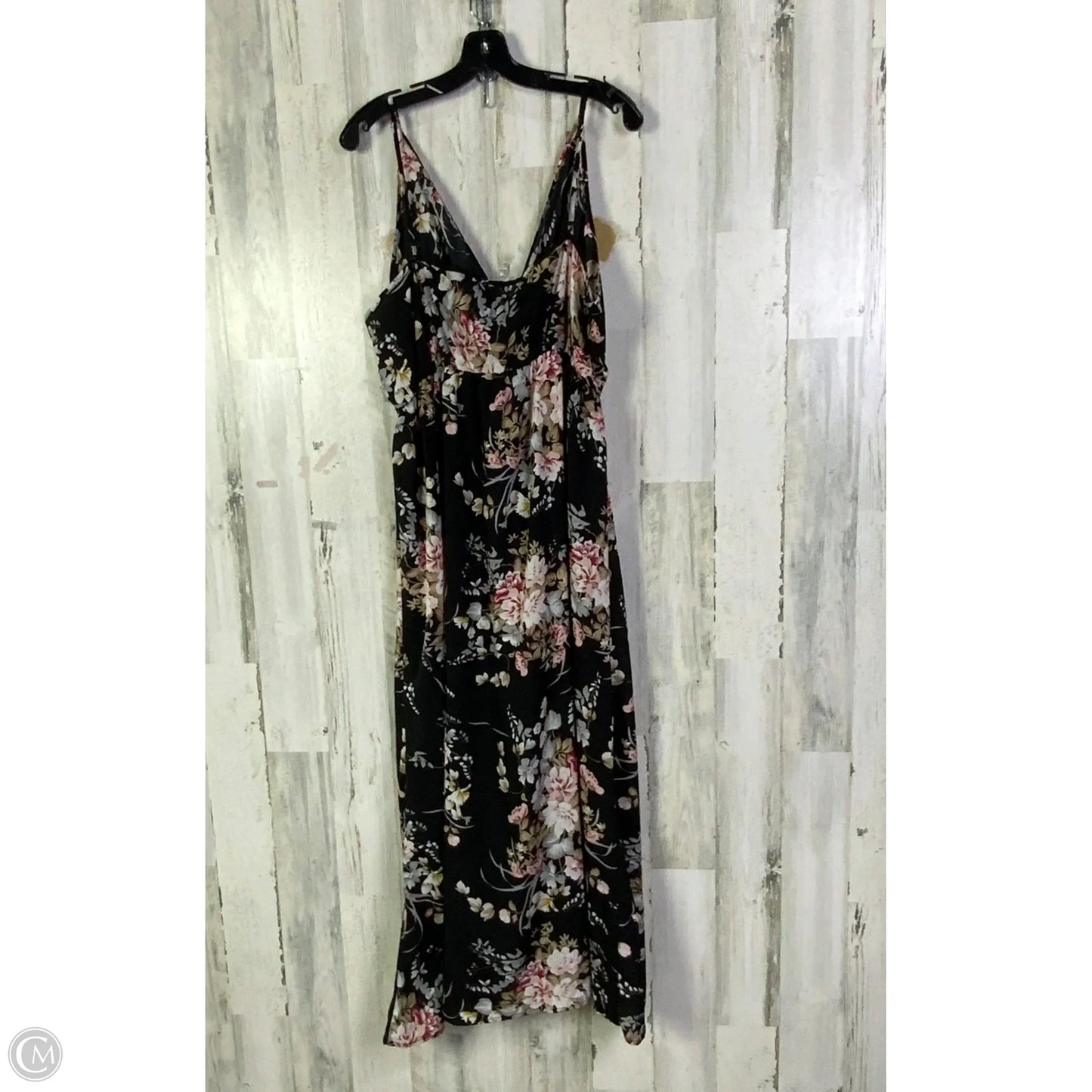 Dress Casual Maxi By Shein In Black & Pink, Size: 3x
