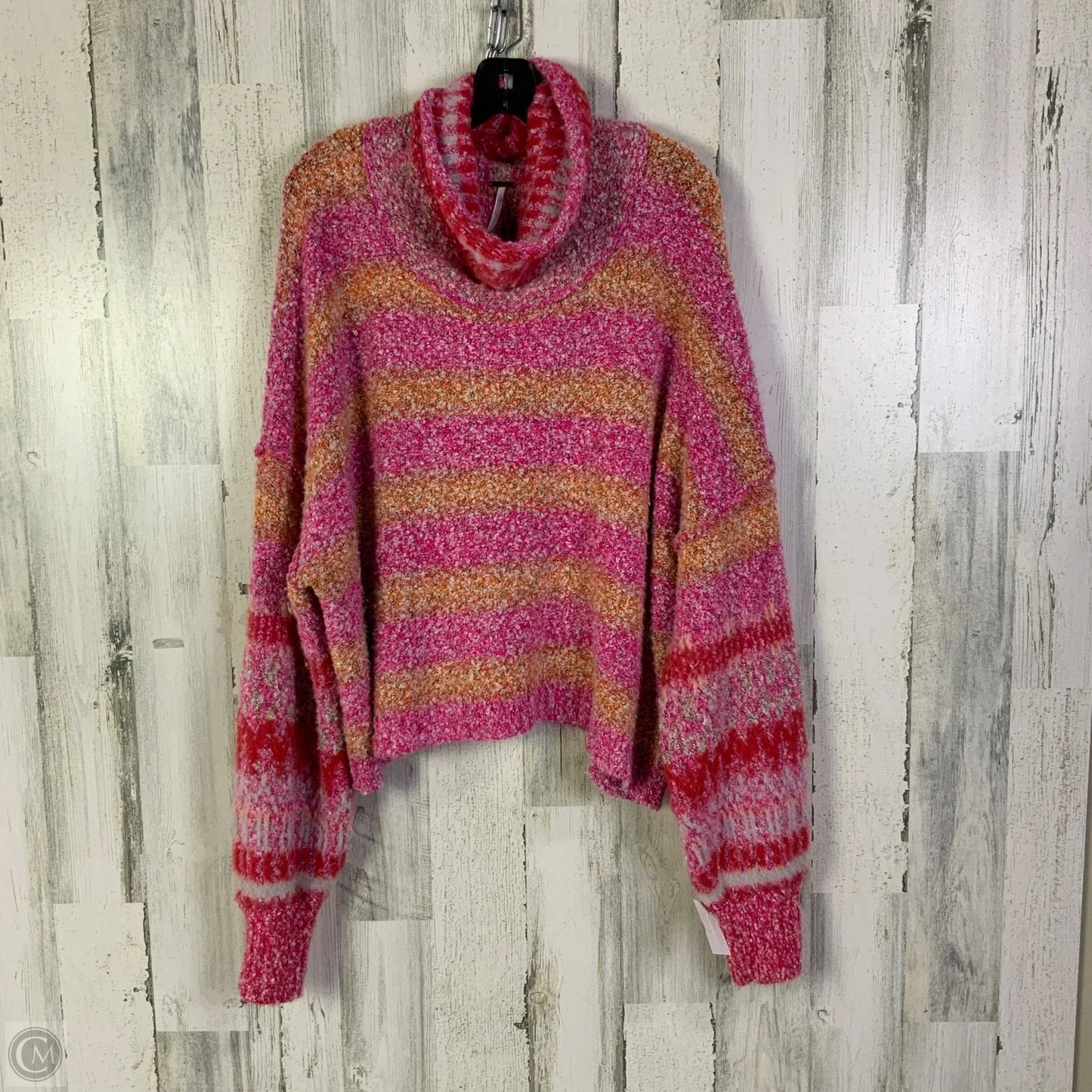 Sweater By Free People In Pink & Red, Size: M