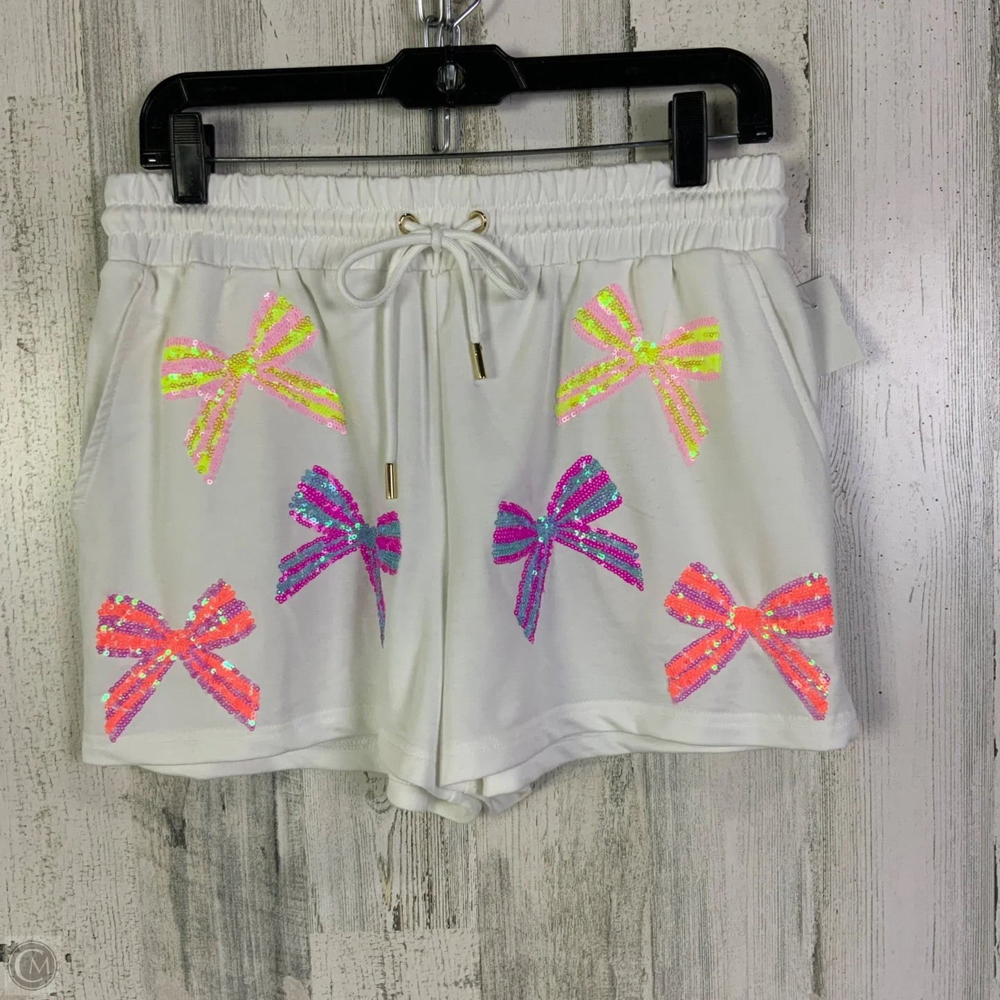 Shorts Set By Mary Square In Pink & White, Size: M