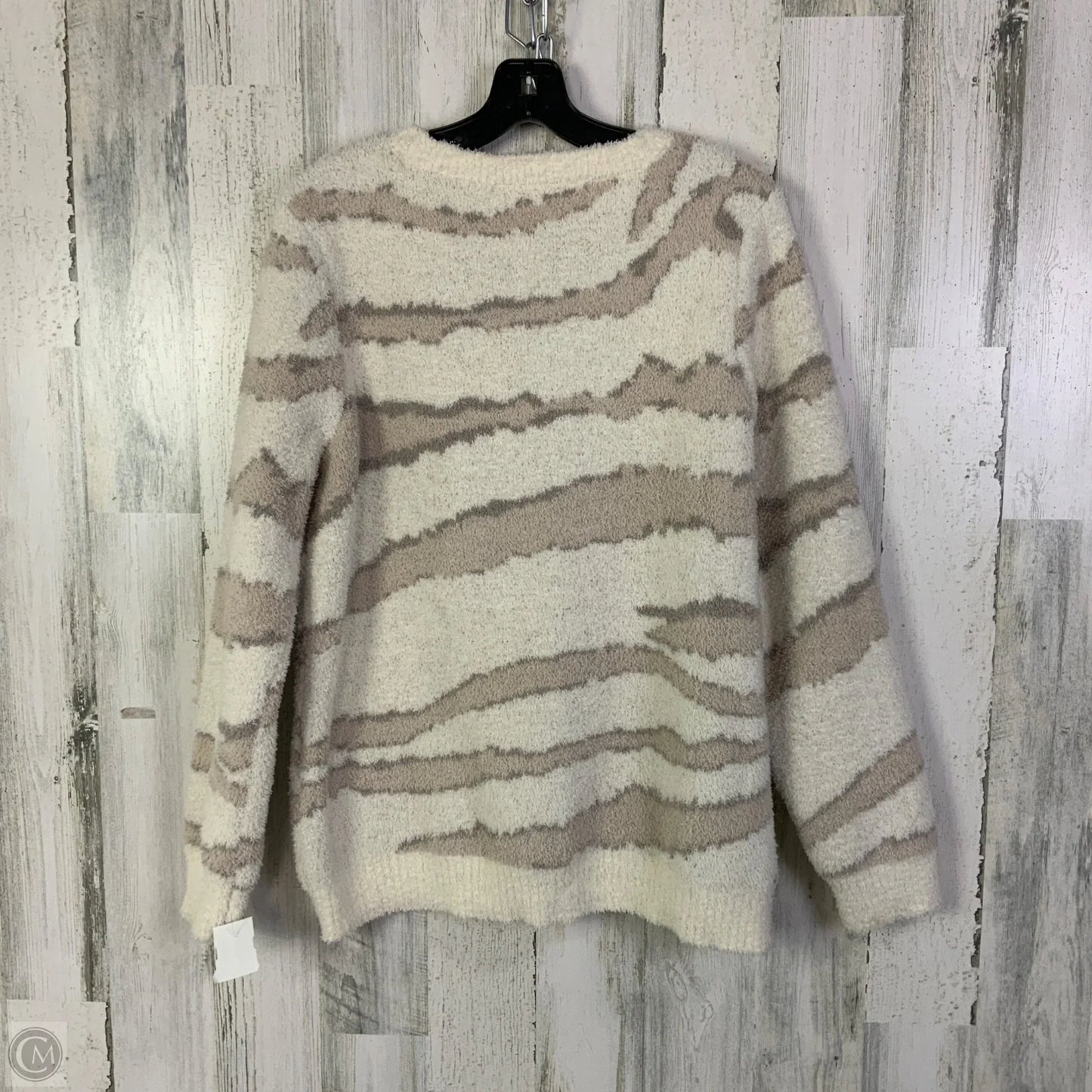 Sweater By Barefoot Dreams In Cream & Tan, Size: L