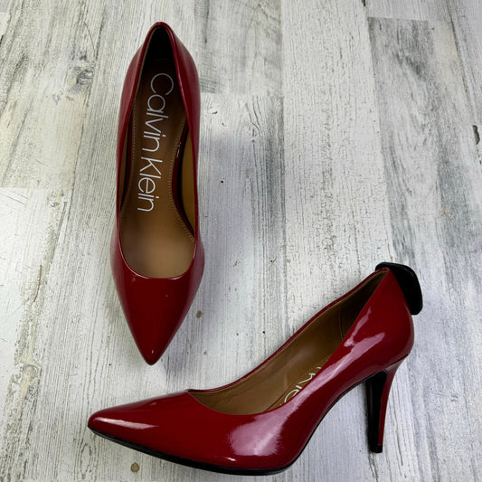 Shoes Heels Stiletto By Calvin Klein In Red, Size: 8.5