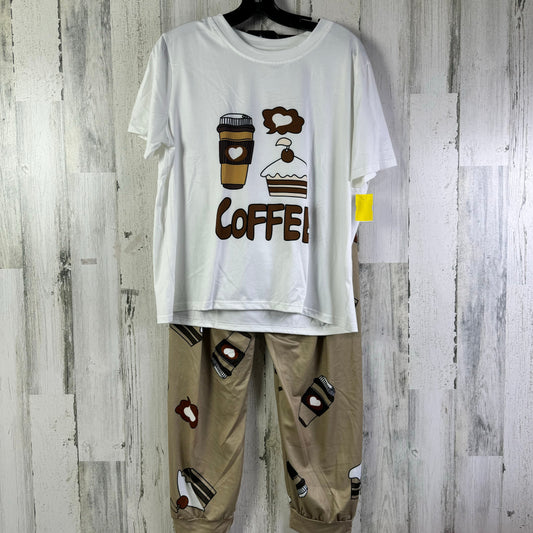 Pajamas 2pc By Clothes Mentor In Tan, Size: L