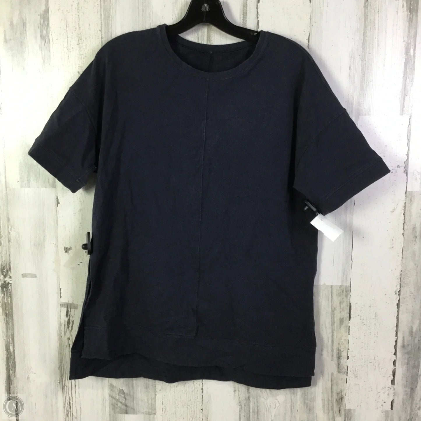 Athletic Top Short Sleeve By Lululemon In Blue, Size: L